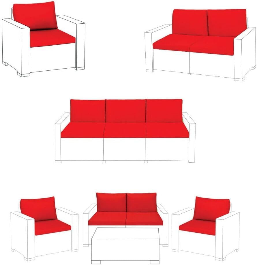 Replacement Cushion Pads for Rattan Furniture Armchair Chair Keter