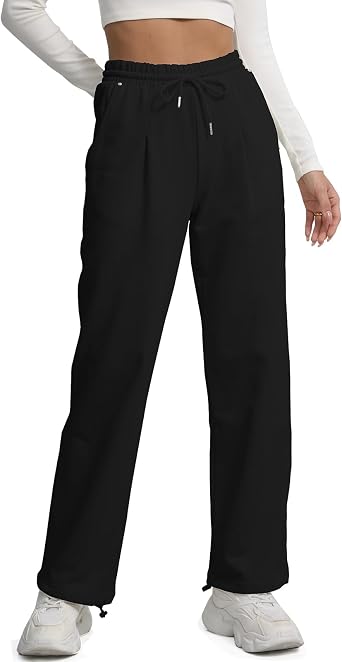 DPPIEEWomens Track Pants Athletic Sweatpants Straight Leg 2 Pockets Running Pants Loose Fit Soft Casual Pant