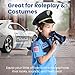 Dress Up America Police Officer Megaphone for Kids – Blue Bullhorn Speaker with Siren Sound – Pretend Play Toy for Role-Playing and Dress-Up