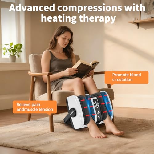 Image of CARESKY Shiatsu Foot Massager with Heat, Deep Kneading Foot Massager for Plantar Fasciitis, Neuropathy, Circulation and Pain Relief, Foot and Calf Massage at Home /Office