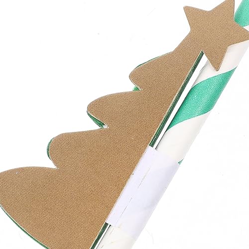Pitillos de papel diseño árbol Xmas 10 piezas miniatura 5