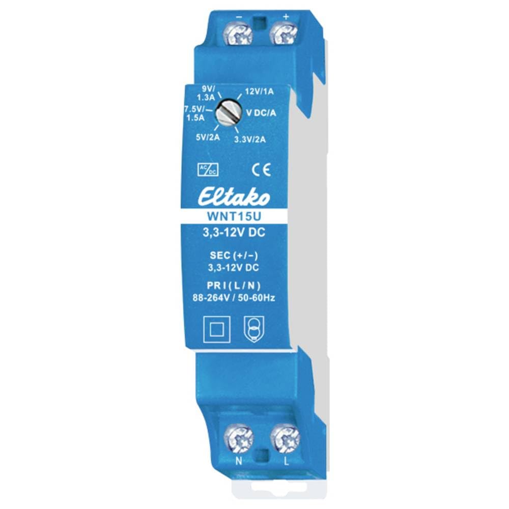 Eltako 20000175 Netzteil für DIN-Schiene, 1 A, 12 W, Inhalt 1 Stück