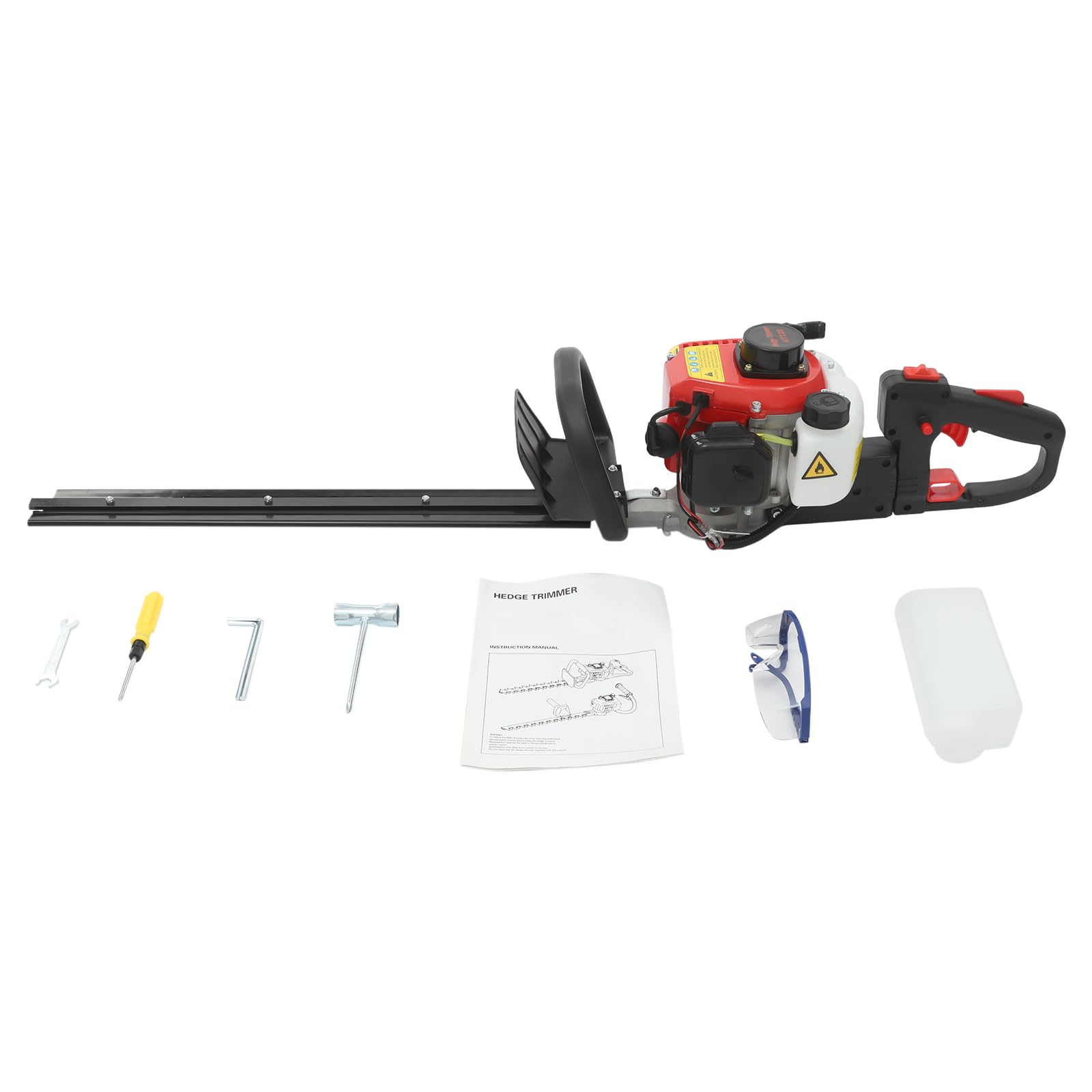Cortasetos de gasolina de 2 tiempos, 22,5 cc, cortador de setos, 3500 r/min, 0,65 kW, recortador de gas con arranque de Recoil Single ylinder y refrigeración por aire, para parques, jardines y