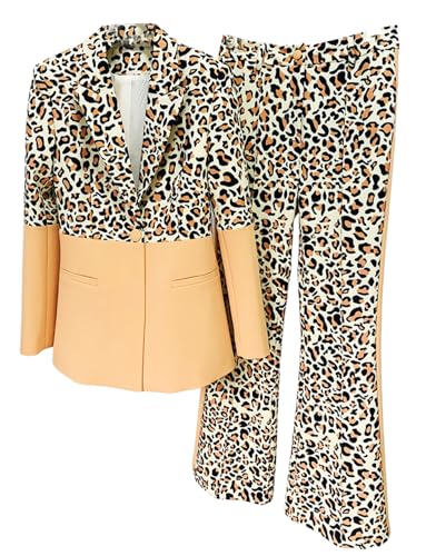 Costume léopard femme ensemble habillé pour affiner la silhouette