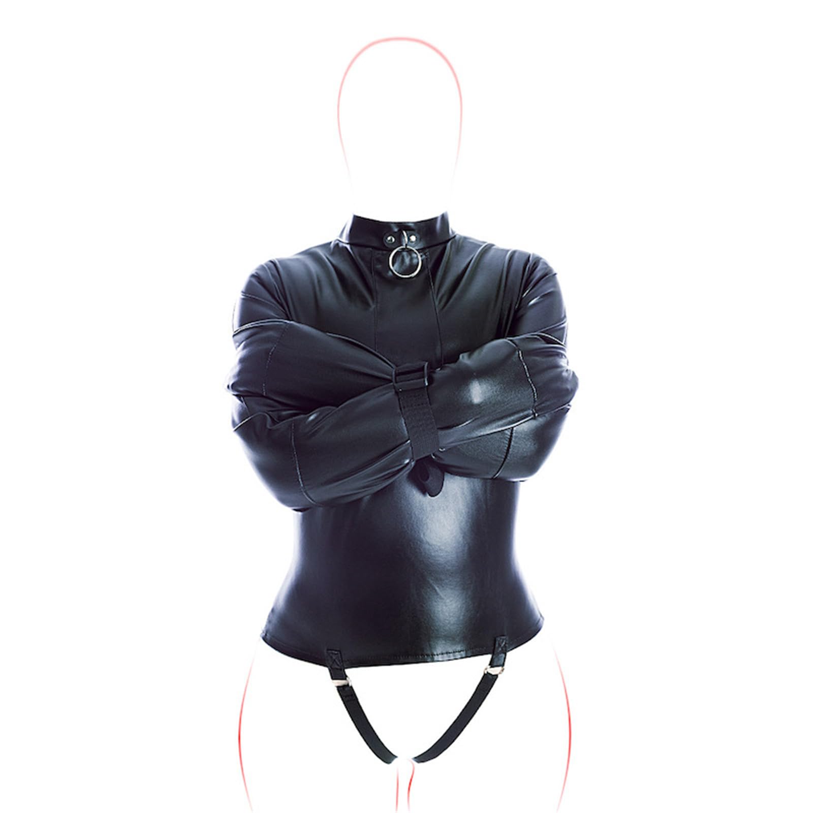 SM Leder Armfesseln Zwangsjacke Kostüm Erotik Dessous Keuschheit Erwachsene Handschellen Restraint System BDSM Arm Bondage Leder Fesselgurte SM Fetisch Sex Toy