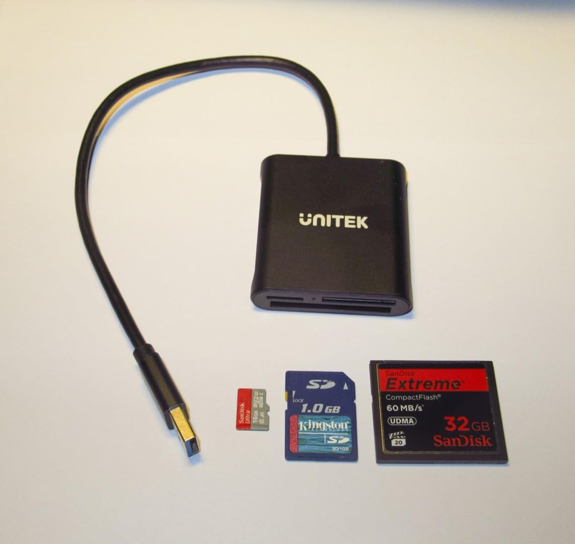 Compact Card Reader for fast transfers, be careful with CF cards
