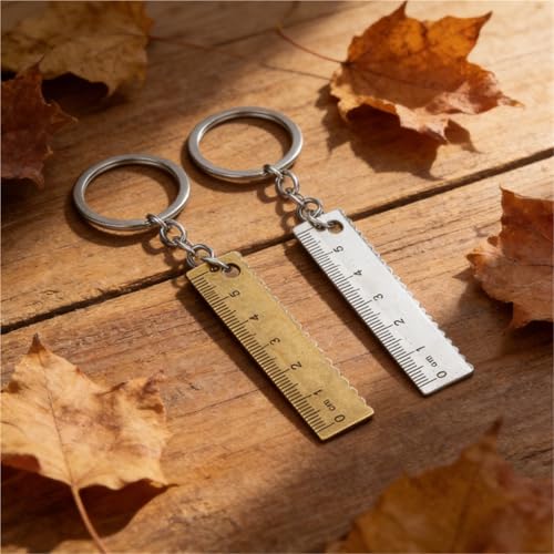 Bijoux cadeau parfaits : porte-clés voiture et pendentif règle stylé - 2