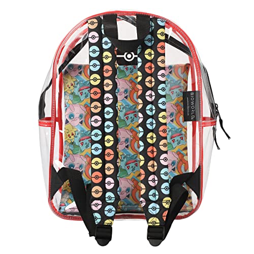 Mochila Pokemon Multipersonagem AOP adulto 17 com bolsa removível para laptop, Multicolorido., OSFA,