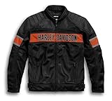 AMERICAN JACKETS MENS TRENTON MESH BLACK MOTORCYCLE RIDING JACKET 98111-16VM (Medium)