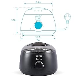 waxkiss Digital Hair Removal Warmer with See-Through Lid and 14oz Pot