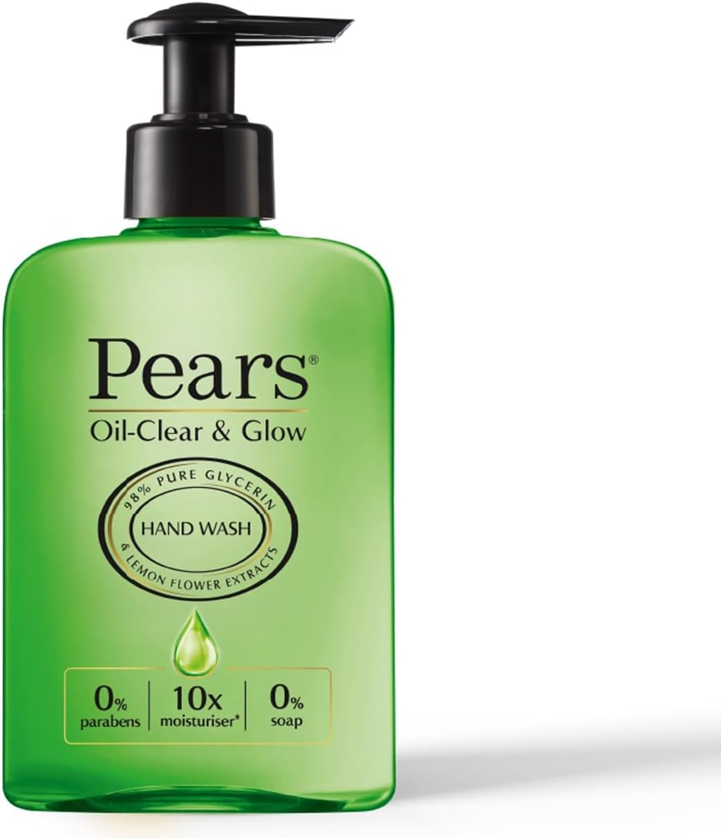 Oil Clear & Glow Handwash For Smooth & Clean Hands| Formulated With 98% Pure Glycerin| 100% Soap-Free pH Balanced Formula With Natural Oils & Lemon Flower Extracts| 250ml