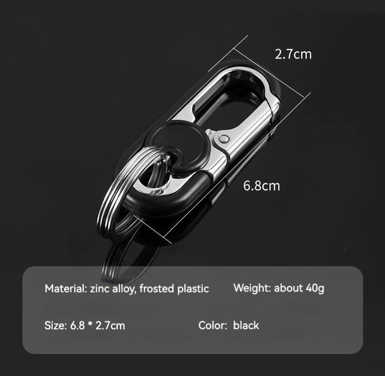 Image of CHRIS GOOD Men's Car Key Chain 2pcs, Personalized Creative Stainless Steel Car Keychain for Men