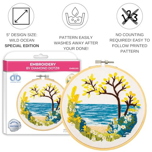 Image of DIAMOND DOTZ Wild Ocean Embroidery Kit for Beginners and Adults, Craft