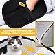 Mayoii 1Paar Katzen Handschuhe Fellpflege Fellmagnet Bürste für Katzen und Hunde Antistatischer Handschuh zur Entfernung von Tierhaaren Atmungsaktiv Waschbar Pflegehandschuh (Schwarz, 1 PCS)