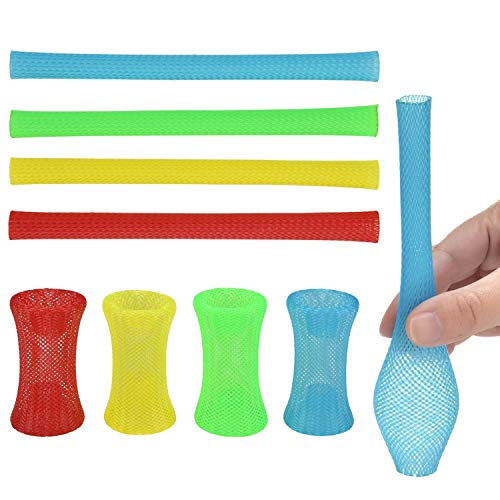LZLRUN 40PCS Cat or Kitten Spring Colorful Fun Tube Boinks Finger Trap Kids Fidget Toy Novelty Party Bag Xmas Stocking Filler