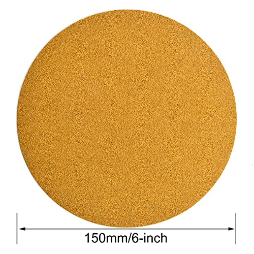 Image of 6-Inch No-Hole Hook and Loop Sanding Discs, 60 /80 /100 /120 /150 /220 /320 /400 /600 /800 Assorted Grits Sandpaper for Random Orbital Sander, 100-Pack