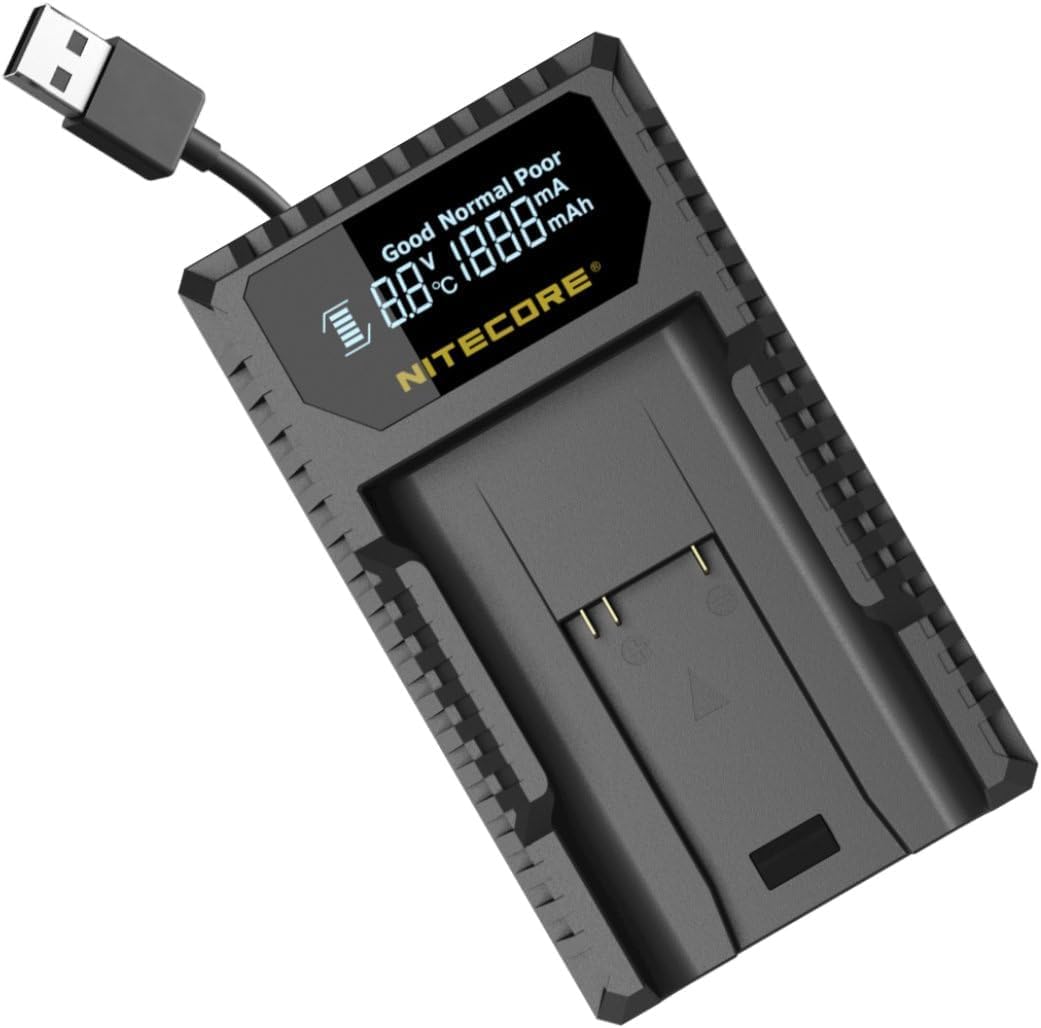 ULM240 USB Charger for Leica BP-SCL2 Batteries, 7V DC, Compatible with Leica M (Typ 262, 246, 240), M-P, M240P Series Cameras