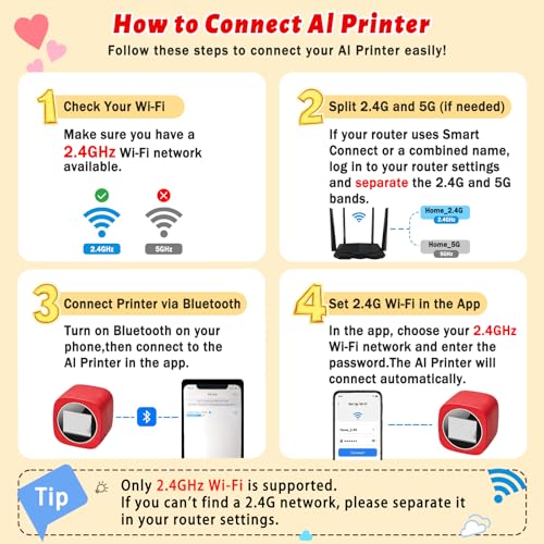 Image of Bxiadbzl AI Voice Powered Sticker Maker for Kids, Mini Thermal Sticker Printer with 6 Art Styles, Portable Custom Sticker Printer for Journal DIY Crafts, Educational Toy Gift Ages 3+