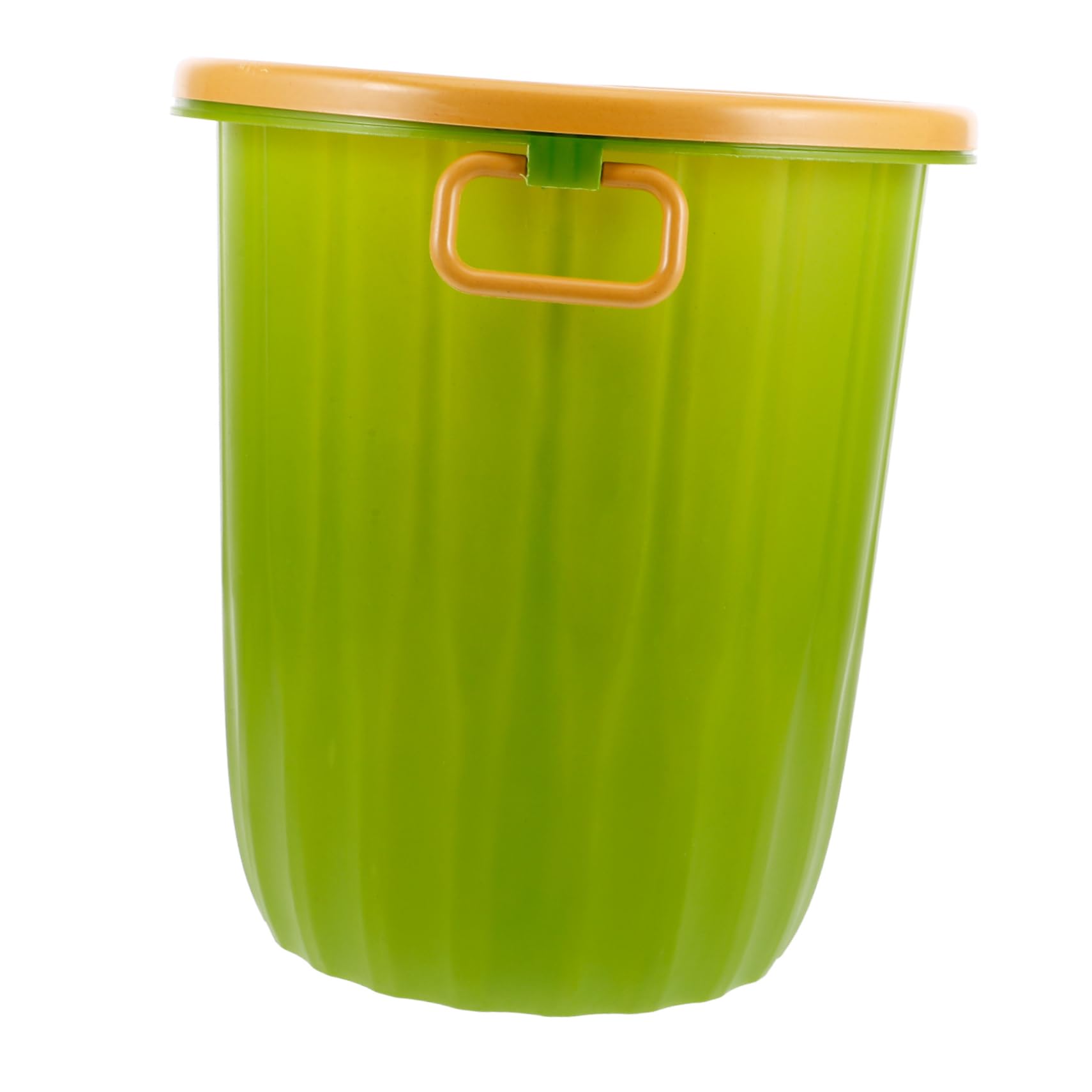 Poubelle de Chambre en Plastique Vert Grosse Capacité et Anneau de Compression, Facile à Nettoyer, pour Salles de Bain et Dortoirs