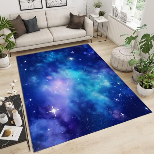 Alfombras infantiles para sala de estar con estrellas simples y base antideslizante 2