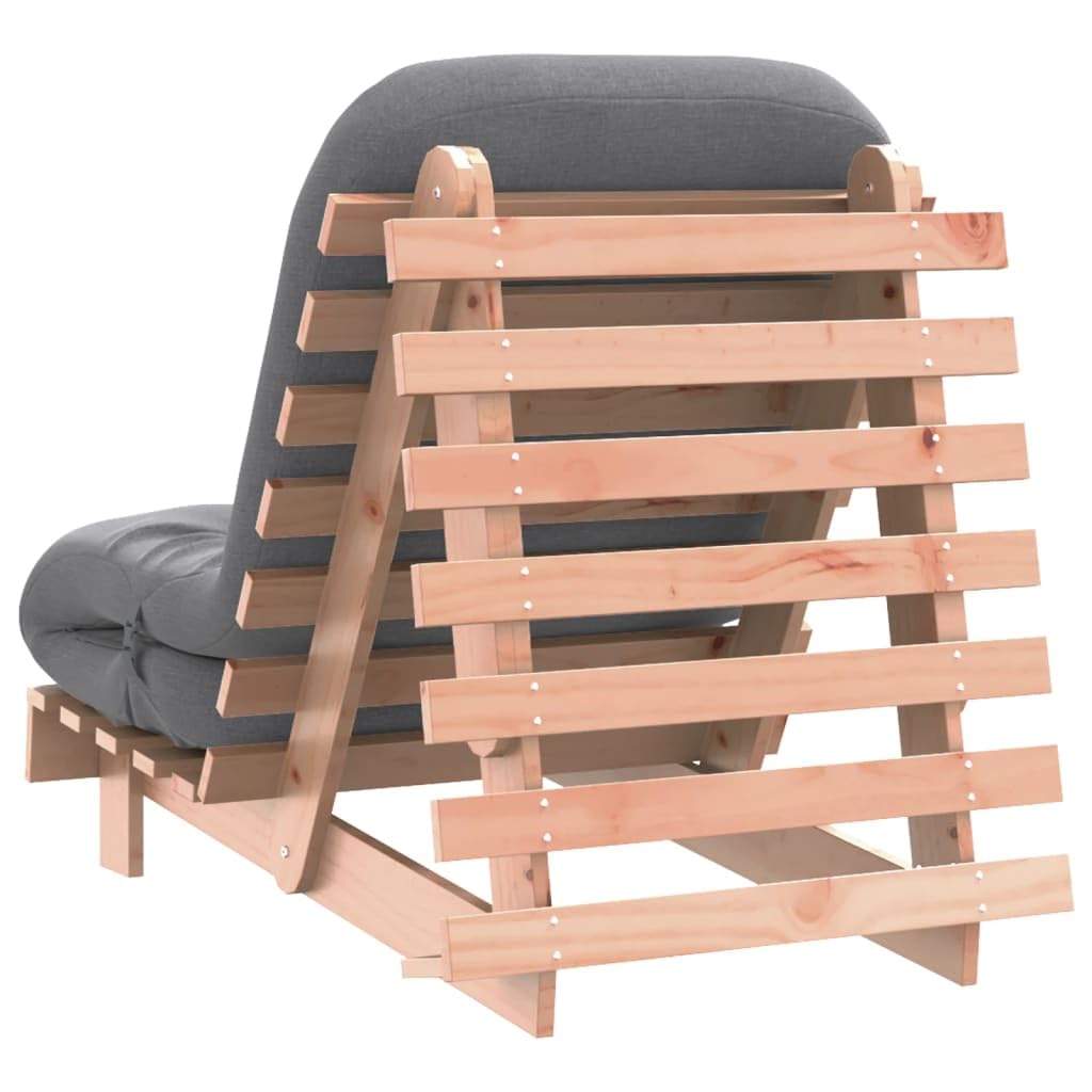 vidaXL Canapé-lit Futon avec Matelas 70x206x11 cm en Bois Massif Douglas, Futon Japonais, Lit de Sol