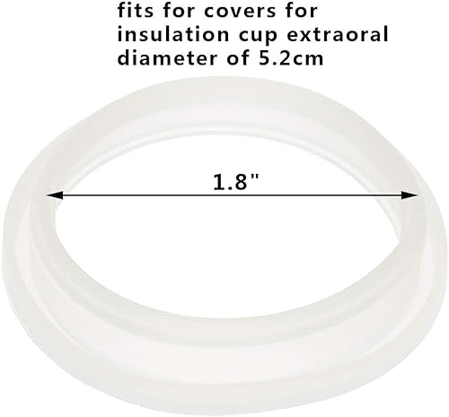Miniatura 7 de iiniim 10 anillos de sellado de juntas de silicona platino de repuesto para boca de tipo universal para taza de 4.52.0in, botella, taza, tarro