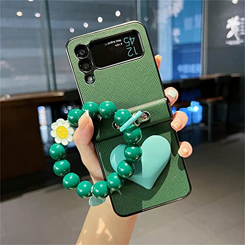Coque Samsung Galaxy Z Flip Antichute et Antiglisse à Motif Coeur 3D