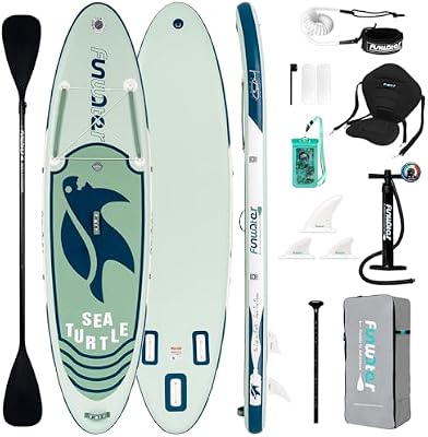 FunWater Inflatable Stand Up Paddle Board with Premium SUP Paddleboard Accessories, Anti-Slip EVA Deck, 11'6''/11'/10'6'' Paddle Boards for Adults & Youth of All Skill Levels
