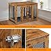 Furniture Dog Crate with Tray for Medium Dogs, Indoor Aesthetic Puppy Kennel Pet House Dog Cage with Door, Modern Decorative Wood Pretty Cute Fancy End Side Table Nightstand, Rustic Brown