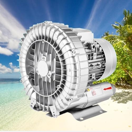1.49HP High-Pressure Regenerative Blower - 1100W Air Blowing & Suction Vortex Ring Blower, 110V 50Hz - Efficient, Durable Industrial Air Mover for Maximum Performance