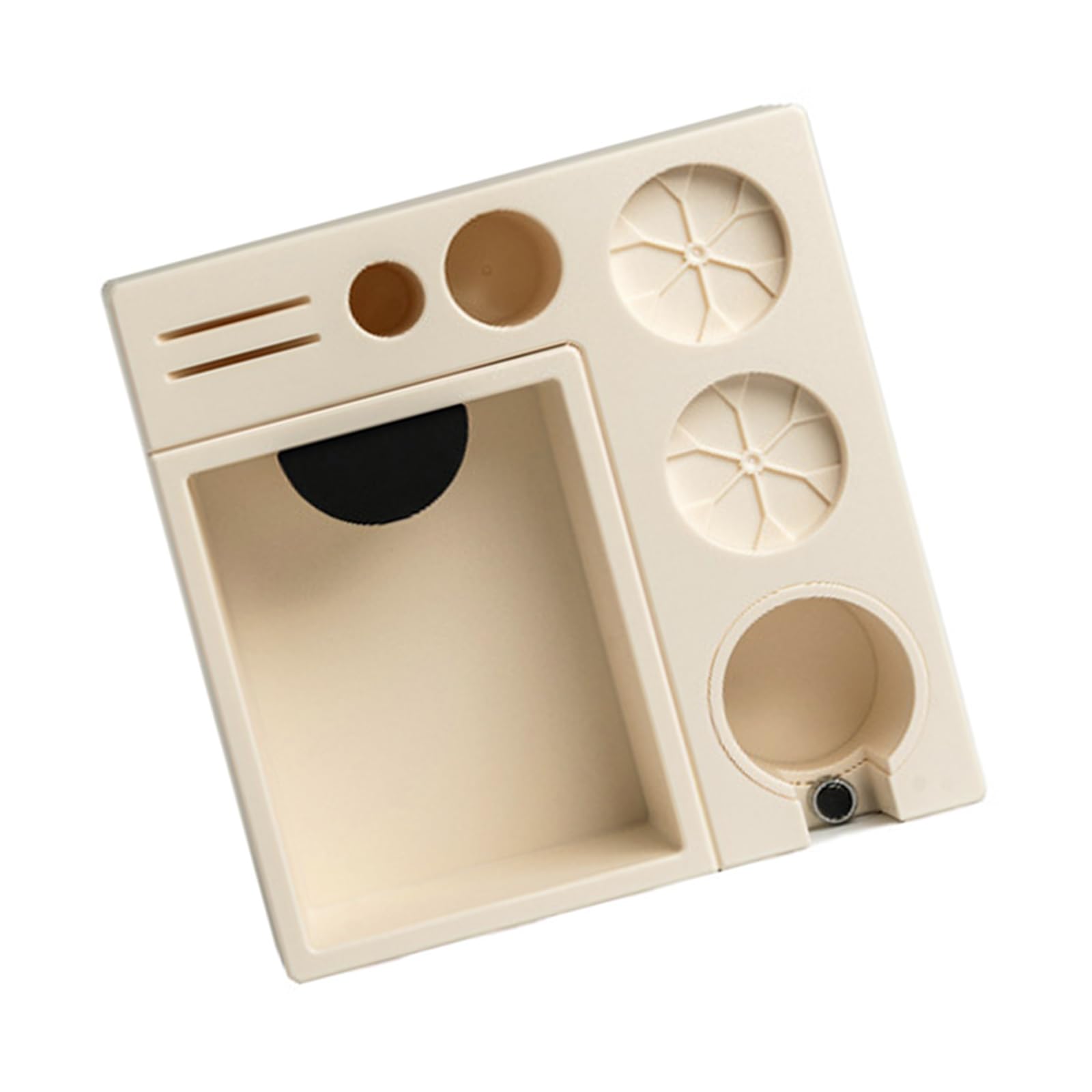 Kalttoy Functional Espressos Tamper Station with Removable Knockbox and Nonslip Base Espressos Knockbox for Coffee Tool Mashing Station