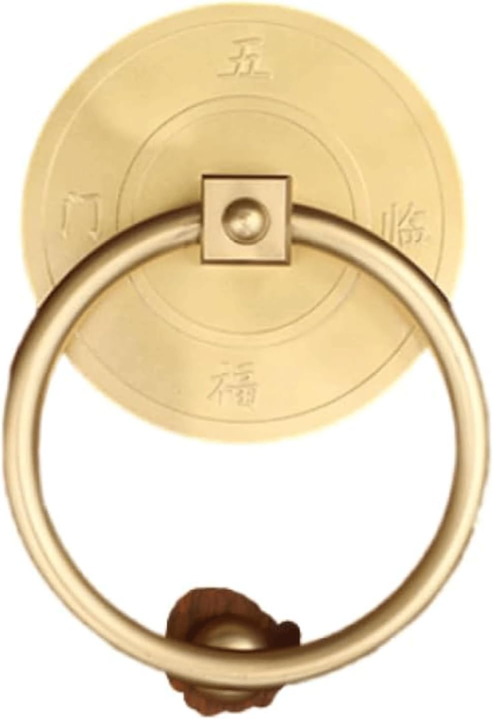 TIST Iron Door Knocker Front Door Heavy Duty Brass Door Knock for Courtyard Wooden House Classical Doorknocker Surface-Mounted Installation(B,Dia 8cm)