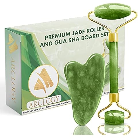 Gua Sha Face Roller Jade Roller and Gua Sha Set Face Care Face Massager Massage Roller Gua Stone Face Rollers for Women Gua Sha Tools Skincare Tools Facial Massager Cover