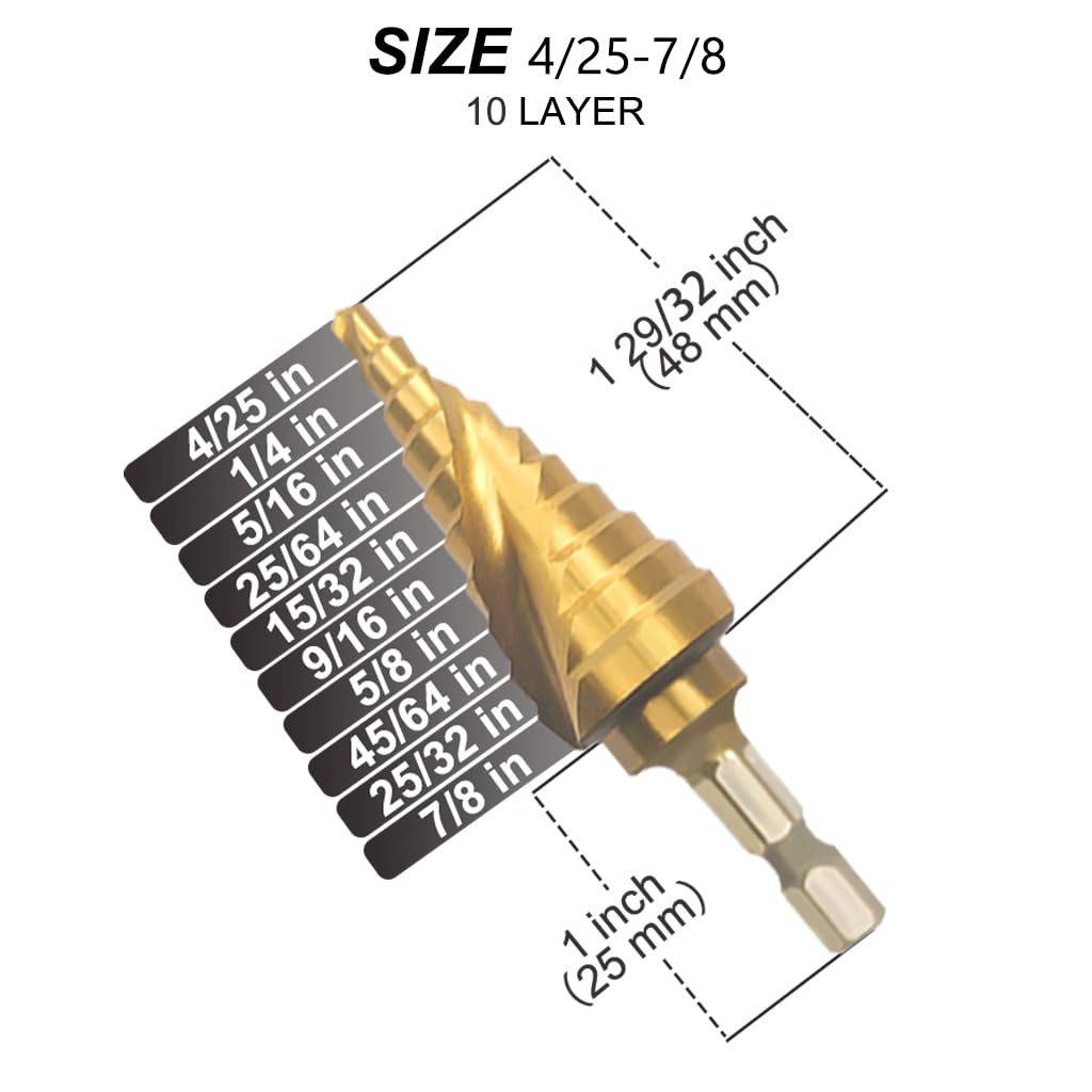 Generic Professional HSS Titanium Step Drill Bit Set - 48 Sizes with Magnetic Drill Bit Extension Kit, A00051