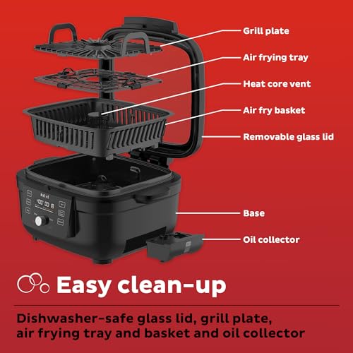 Instant 6-in-1 Indoor Grill and Air Fryer with Bake, Roast Reheat & Dehydrate, From the Makers of Instant Pot, with Odor-Reducing Filter, Clear Cooking Window, and Removable Lid for Easy Cleaning by Instant Pot - Image 3