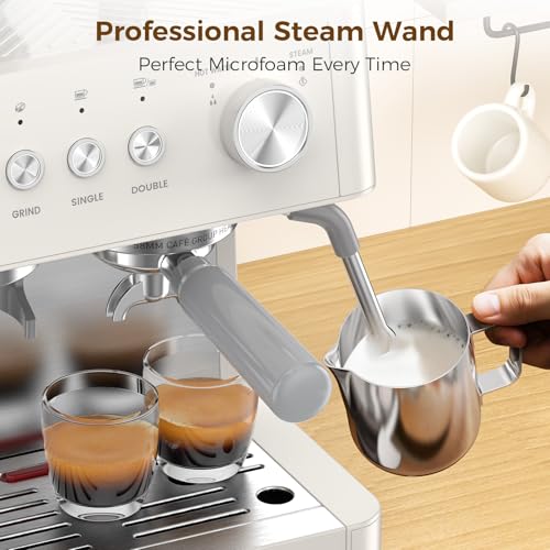 Image of COWSAR (2026 Upgrade) 15 Bar Espresso Machine with Grinder & Milk Frother Steam Wand, 58mm Commercial Espresso Maker for Home,Coffee Maker with Grinder Perfect for latte,Cappuccino