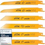 BAURIX® Lame per Seghetto - SHARK® [6 Pezzi] - 150 mm - 5/8 a 24 TPI - Seghetto Legno per tagli veloci e puliti - Lame Seghetto per chiodi, metallo, plastica e legno - Lama Sega Gattuccio