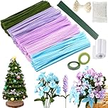 Pipe Cleaners Craft Kit 500PCS-Fuzzy Sticks Craft Supplies for Flower DIY Craft Kit Gift, Chenille Stems Arts & Crafts with Tutorial, Suitable for Gifts, Parent-Child Activity, Handmade Gift