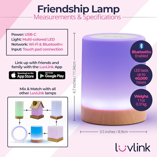 Image of LuvLink Friendship lamp v2.0 - advanced WLAN range - easy Bluetooth installation (set of two)