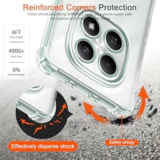 iVoler Cover per Xiaomi Redmi Note 15 4G / 5G / Xiaomi Poco M8 5G, Custodia Antiurto Anti-Graffio Trasparente per Assorbimento degli Urti con Paraurti in TPU Morbido, Sottile Morbida Silicone Case