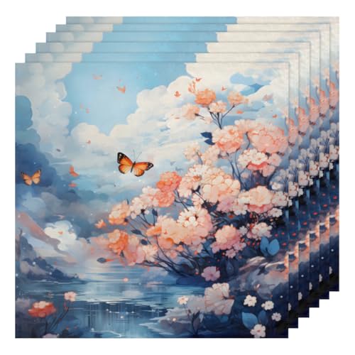 Servilletas de Tela Butterfly Set 6 Multicolor 50.5x50.5 cm miniatura 1