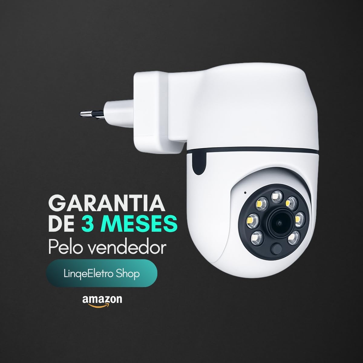 Câmera de Segurança Plug Tomada Sem Fio 2MP WiFi Visão 360° HD 1080p Câmera IP Infravermelho Controle via App 2 Modos de Visão Noturna Áudio Bidirecional Detecção de Movimento - Premium® Câmera de Segurança Plug Tomada Sem Fio 2MP WiFi Visão 360° HD 1080p Câmera IP Infravermelho Controle via App 2 Modos de Visão Noturna Áudio Bidirecional Detecção de Movimento - Premium®
