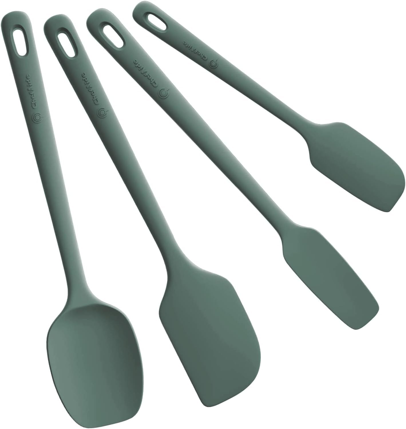 ChefAide 4 Pieces Silicone Spatulas Set, Heat Resistant Rubber Spatula