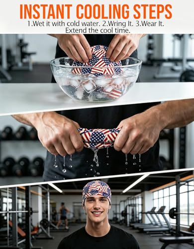 Image of Sweat Wicking Skull Caps Cooling Helmet Liner Hat Running Beanie Cycling Skullcap Sleeping Cap for Men Women