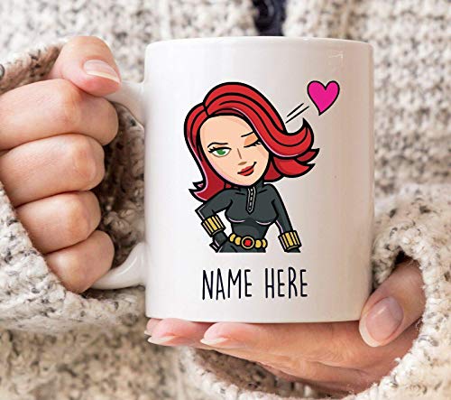 NA Taza de Regalo de Estilo Marvel de superhéroe de Viuda Negra Personalizada