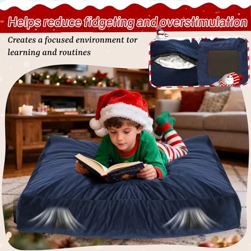 WOUDY Sensory Bumper Pads for Kids, Sensory Bumper Pads for Autistic Children, Collision Pads Sensory Pads, Collision Pads Sensory, for Children and Adults, with Washable Cover (3 feet x 3 feet) Blue - Thumbnail 6
