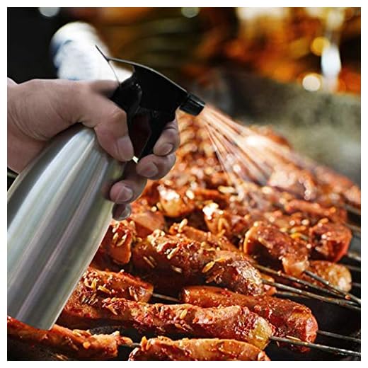 Vaycally Dispensador de pulverizador de aceite de acero inoxidable de 500 ml / 17.5 oz, pulverizador de aceite de oliva, botella de spray para aceite Botella de aceite de oliva de spray de vidrio ver