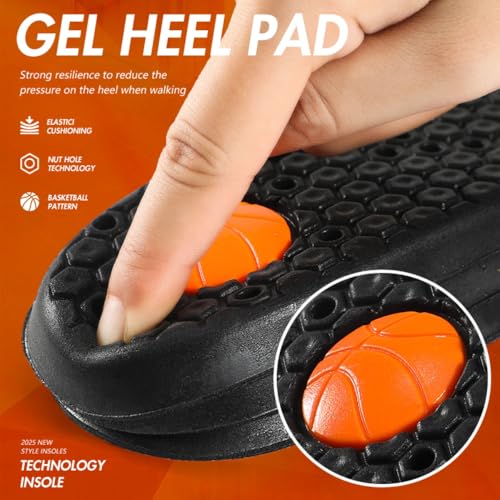 Image of XINIFOOT 3 Pairs Premium Comfort Shoe Replacement Insole, Shock Absorption Elastic Cushion Inserts, Breathable Shoe Inner Soles for Men (New Black)