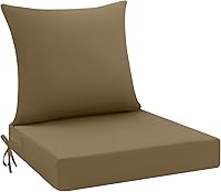 Vista 36 de idee-home Cojines impermeables para asiento de exteriores, para muebles de patio, cojines de repuesto para asiento profundo Hampton Bay