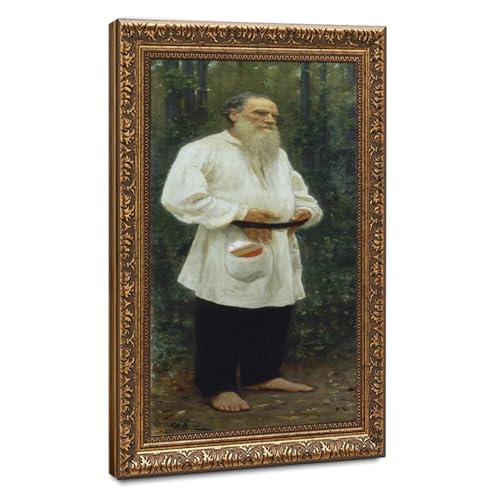 Impression sur toile Tolstoï Ilya Repin décoration murale bureau 61x91.4 cm